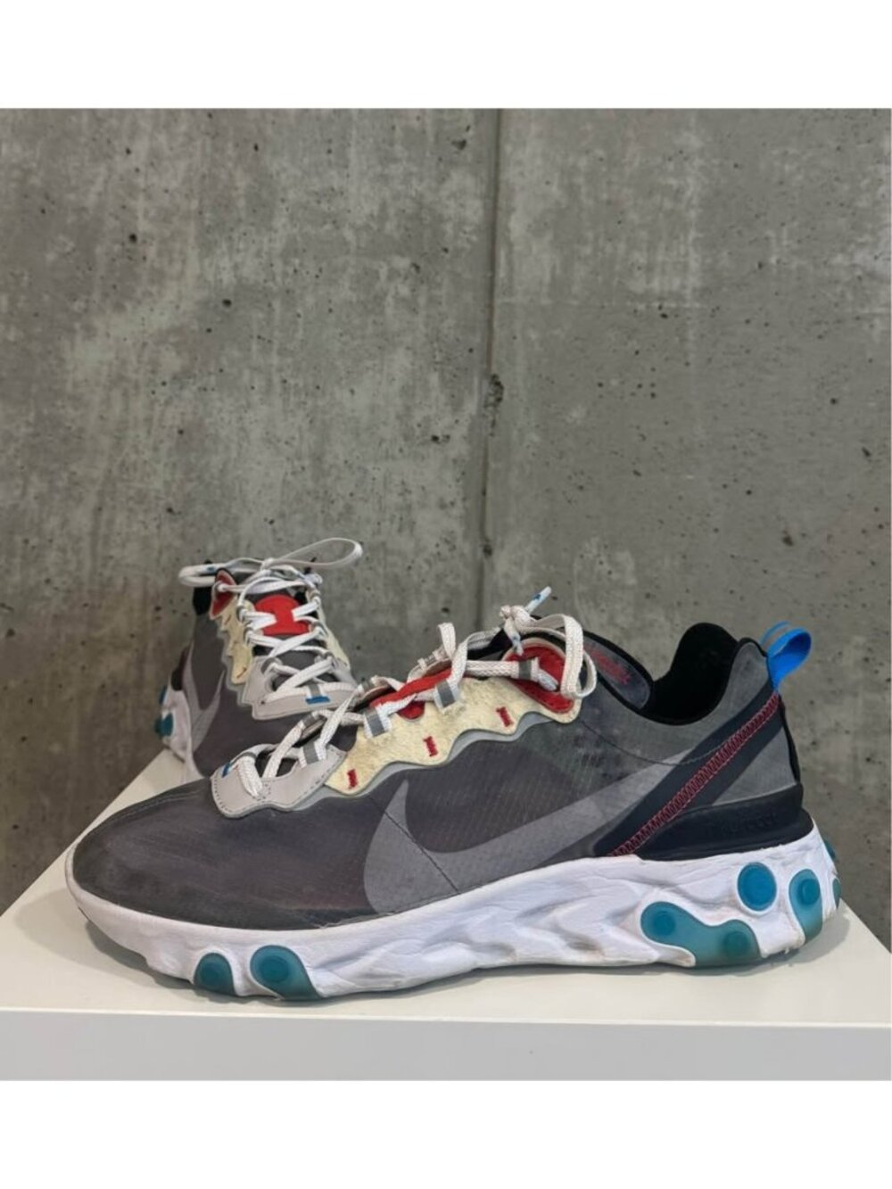 Nike React Element 87 Dark Grey Photo Blue Men’s US 10